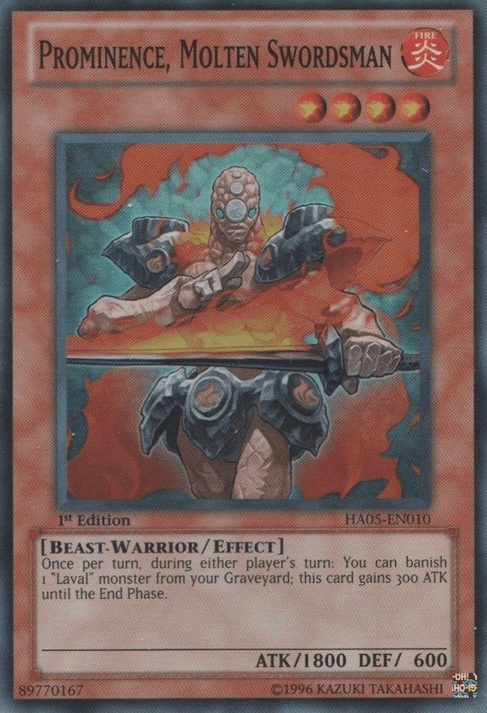 Prominence, Molten Swordsman [HA05-EN010] Super Rare (ONLINE ORDER ONLY)