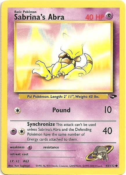Sabrina's Abra (93/132) [Gym Challenge Unlimited] (Online Only)
