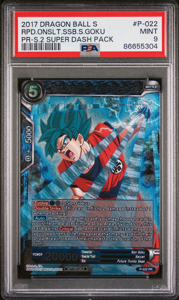 2017 DRAGON BALL SUPER RPD.ONSLT.SSB.S.GOKU #P-022 - PSA 9 (Online Order Only)