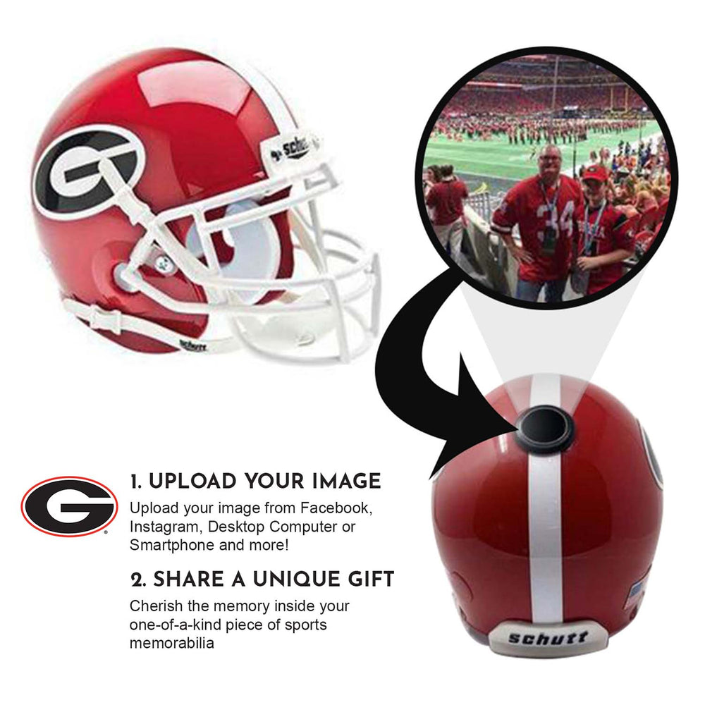 Georgia Bulldogs College Football Collectible Mini Helmet - Picture Inside (Online Order Only) (ONLINE ORDER ONLY)