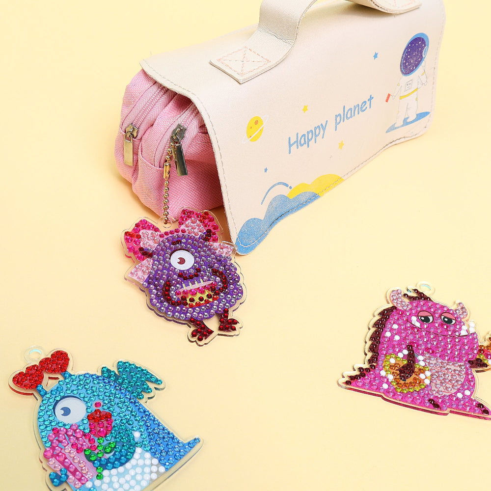 Adorable Keychains Diamond Art Kit – Monsters (Set of 15) (ONLINE ORDER ONLY)