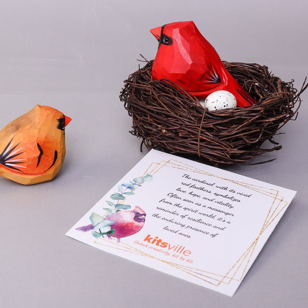 Handmade Bird Nest with Realistic Eggs — Natural Decor or Companion for Hand-Carved Bird Figures (ONLINE ORDER ONLY)