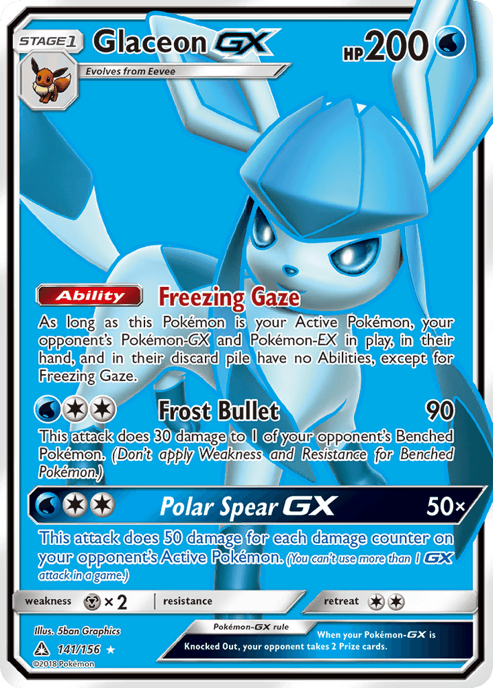 Glaceon GX (141/156) [Sun & Moon: Ultra Prism] (Online Only)