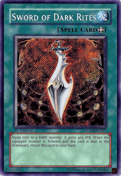 Sword of Dark Rites [FOTB-EN067] Secret Rare (ONLINE ORDER ONLY)