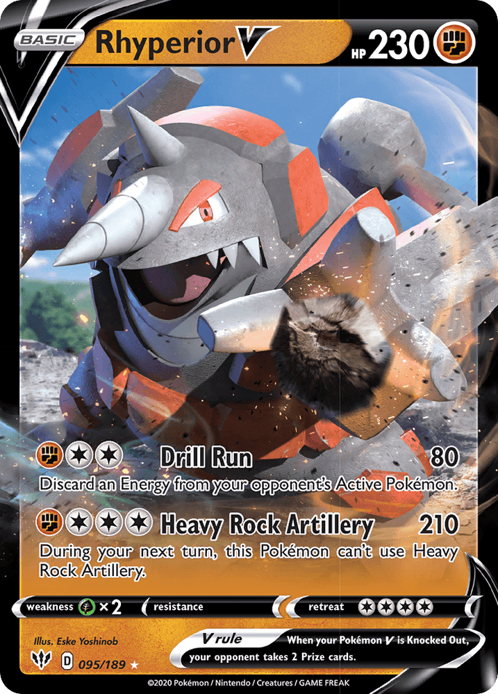 Rhyperior V (095/189) [Sword & Shield: Darkness Ablaze] (Online Only)