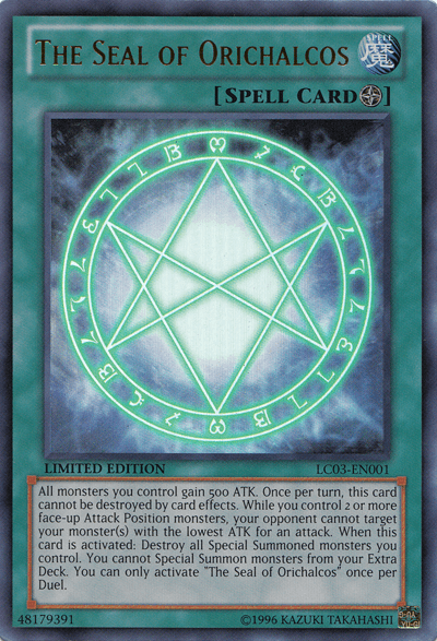 The Seal of Orichalcos [LC03-EN001] Ultra Rare (ONLINE ORDER ONLY)