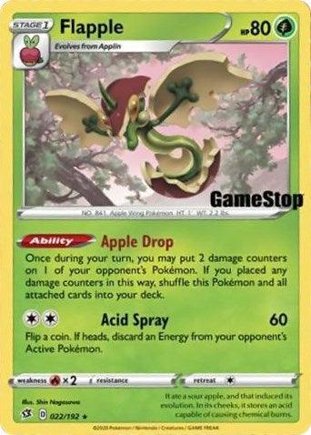 Flapple (022/192) (Gamestop Exclusive) [Sword & Shield: Rebel Clash] (Online Only)