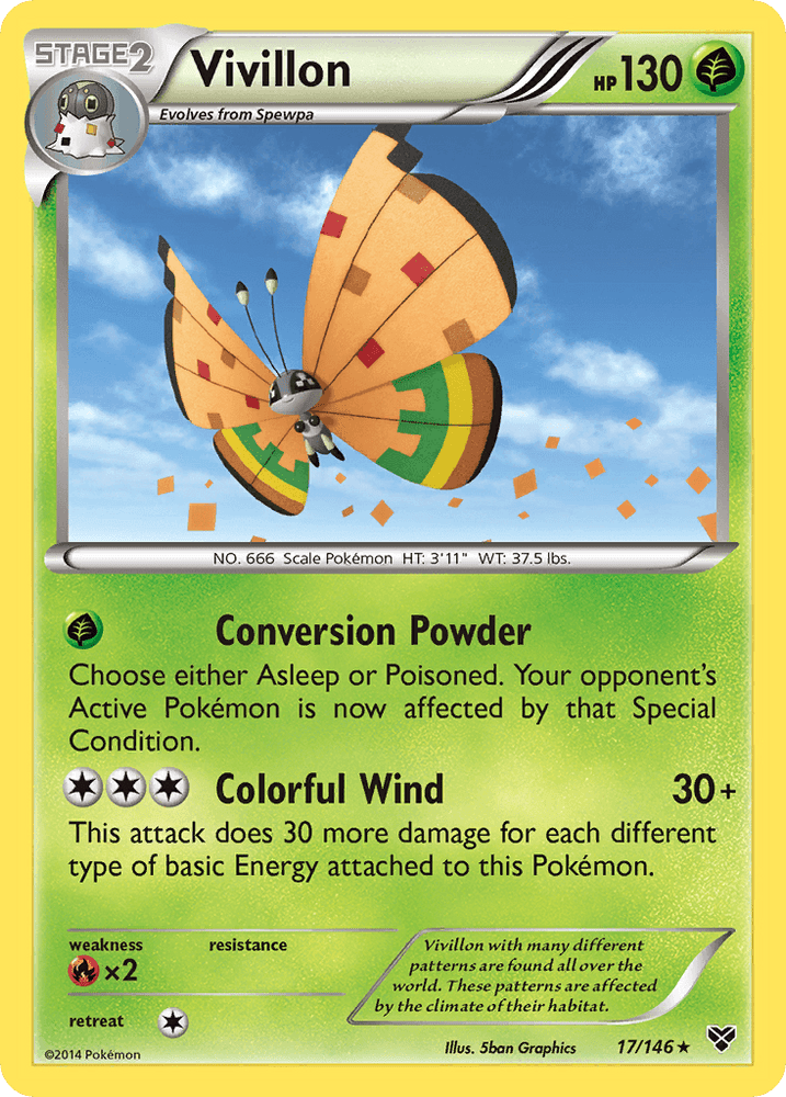 Vivillon (17/146) (High Plains Form/Orange Wings) [XY: Base Set] (Online Only)
