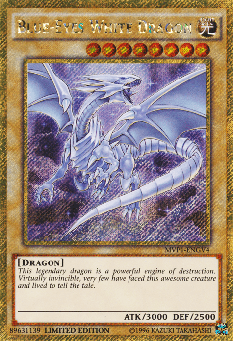 Blue-Eyes White Dragon [MVP1-ENGV4] Gold Secret Rare (ONLINE ORDER ONLY)