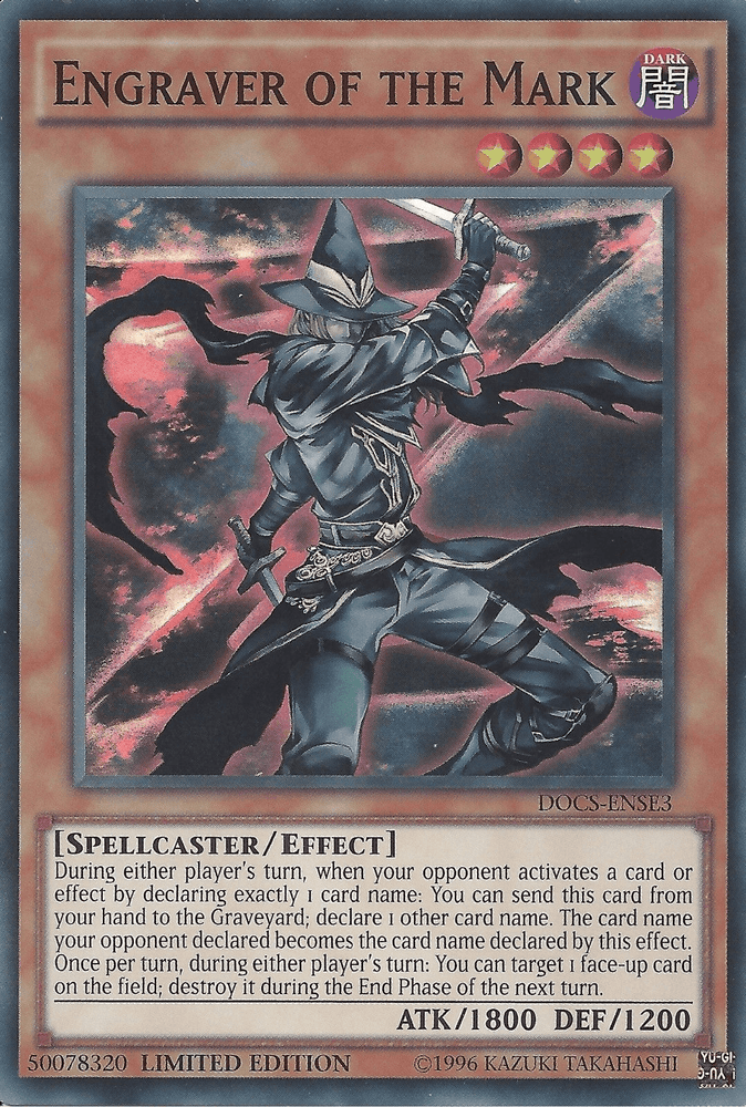 Engraver of the Mark [DOCS-ENSE3] Super Rare (ONLINE ORDER ONLY)