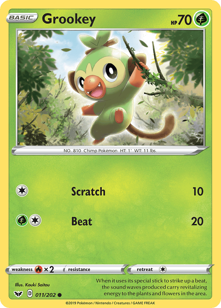 Grookey (011/202) [Sword & Shield: Base Set] (Online Only)