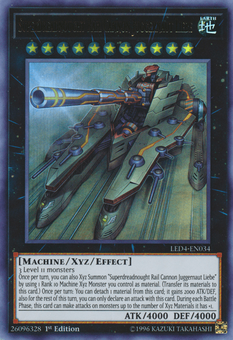 Superdreadnought Rail Cannon Juggernaut Liebe [LED4-EN034] Ultra Rare (ONLINE ORDER ONLY)