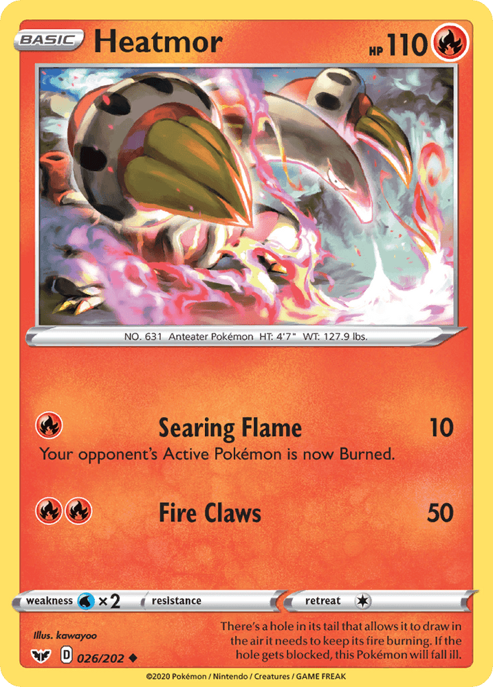 Heatmor (026/202) [Sword & Shield: Base Set] (Online Only)