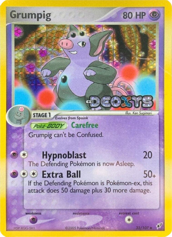Grumpig (32/107) (Stamped) [EX: Deoxys] (Online Only)