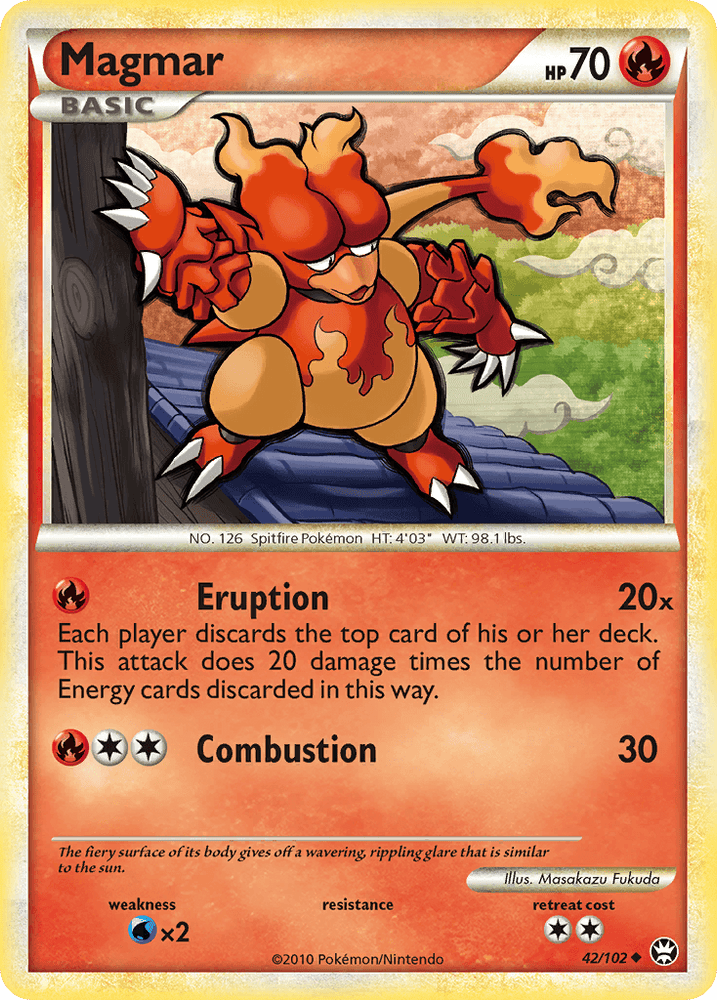 Magmar (42/102) [HeartGold & SoulSilver: Triumphant] (Online Only)