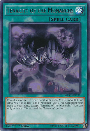 Tenacity of the Monarchs [MP15-EN232] Rare (ONLINE ORDER ONLY)