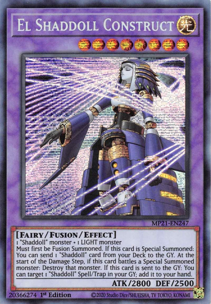 El Shaddoll Construct (Alternate Art) [MP21-EN247] Prismatic Secret Rare (ONLINE ORDER ONLY)