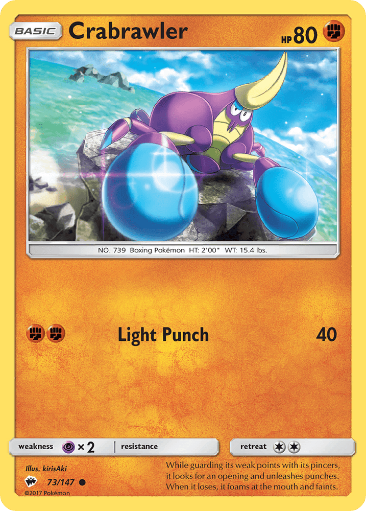 Crabrawler (73/147) [Sun & Moon: Burning Shadows] (Online Only)