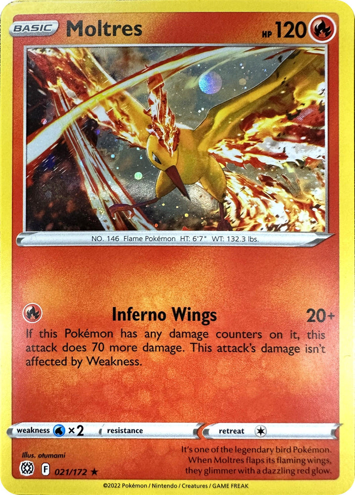 Moltres (021/172) (Cosmos Holo) [Sword & Shield: Brilliant Stars] (Online Only)