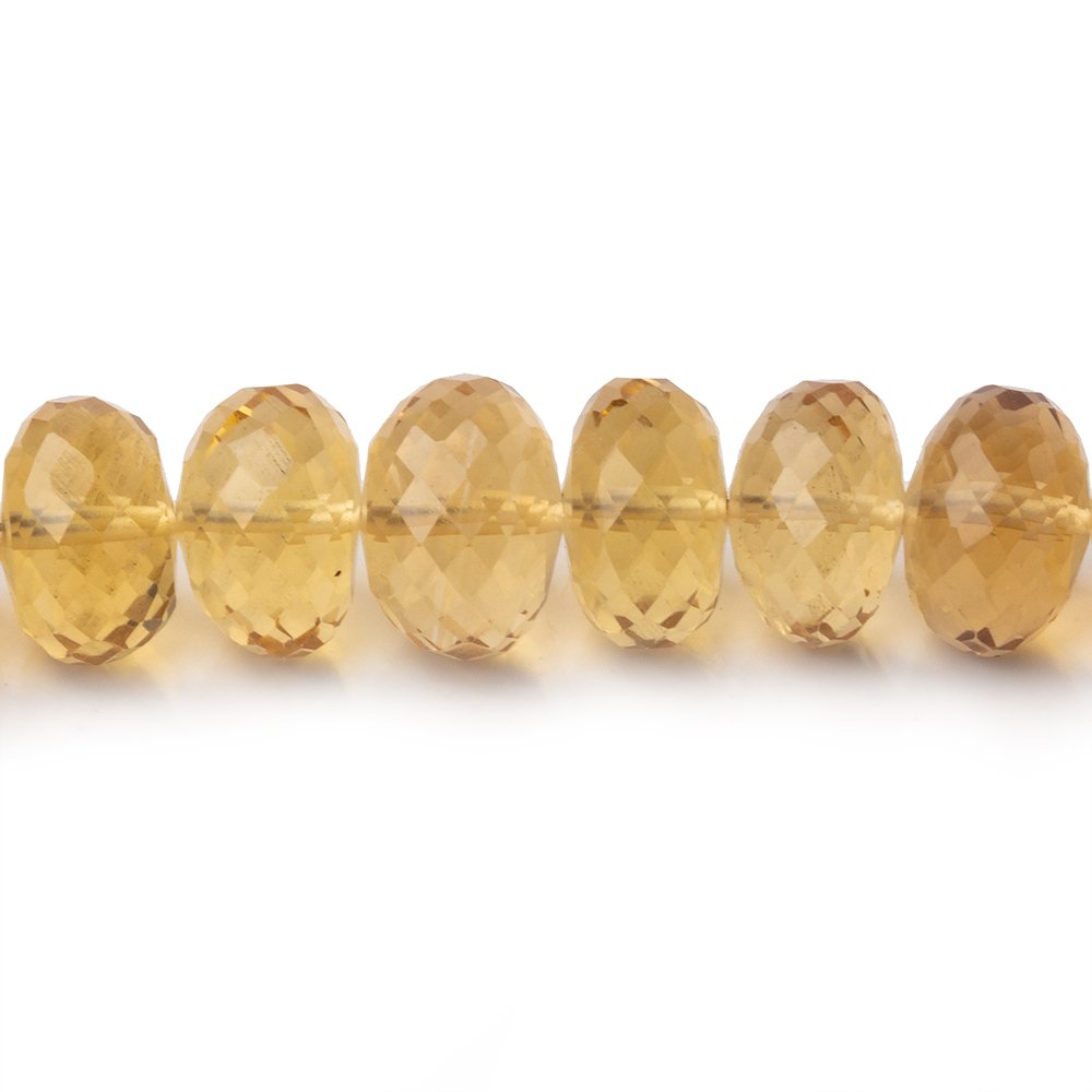 9mm Citrine Faceted Rondelle Beads 8 inch 33 pieces (ONLINE ORDER ONLY)