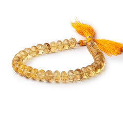 9mm Citrine Faceted Rondelle Beads 8 inch 33 pieces (ONLINE ORDER ONLY)