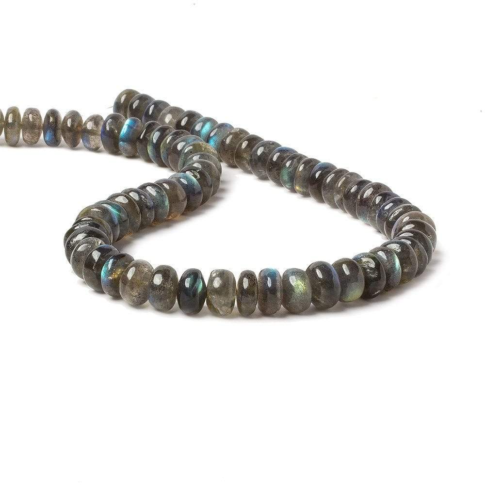 8.5mm Labradorite plain rondelle beads 14 inch 67 pieces (ONLINE ORDER ONLY)