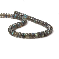 8.5mm Labradorite plain rondelle beads 14 inch 67 pieces (ONLINE ORDER ONLY)