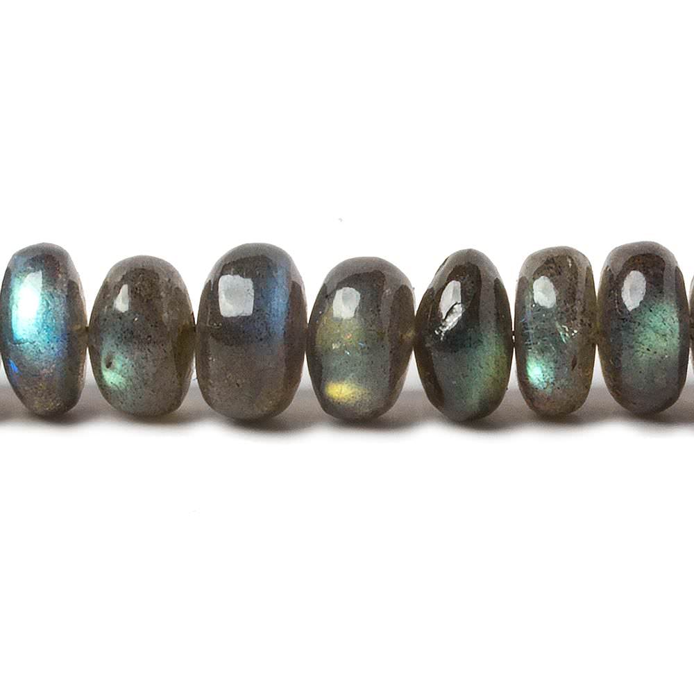8.5mm Labradorite plain rondelle beads 14 inch 67 pieces (ONLINE ORDER ONLY)