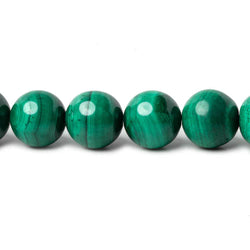 9mm Malachite Plain Rounds 16 inch 45 beads AA (ONLINE ORDER ONLY)