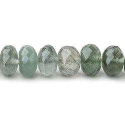 9mm Moss Aquamarine faceted rondelle Beads 15 inch 68 pieces (ONLINE ORDER ONLY)