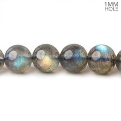9mm Multi Color flash Labradorite plain rounds 15 inch 50 beads A (ONLINE ORDER ONLY)