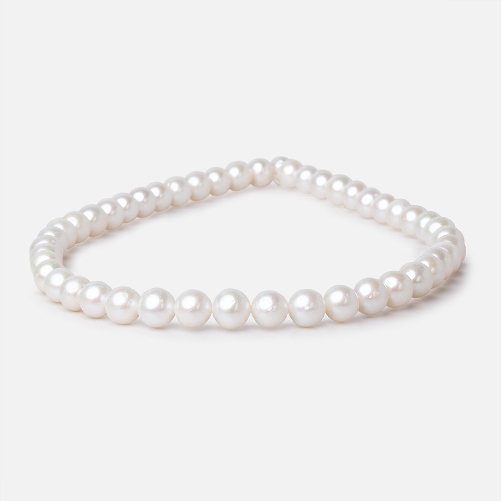 9mm Off White Off Round Freshwater Pearls 15.5 inch 47 Beads (ONLINE ORDER ONLY)