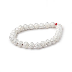 9mm Sterling Silver plated Copper Moroccan Round 8 inch 26 Beads (ONLINE ORDER ONLY)