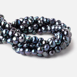 9x10-10x11mm Green Peacock Baroque 2.5mm large hole Pearl 14 inch 42 pieces (ONLINE ORDER ONLY)