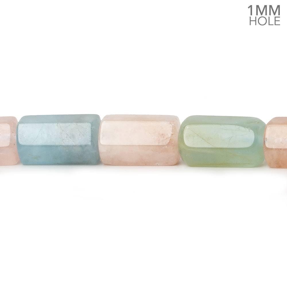 9x11-9x14mm Multi Beryl Hexagon Tubes 16 inch 32 large hole beads AA (ONLINE ORDER ONLY)