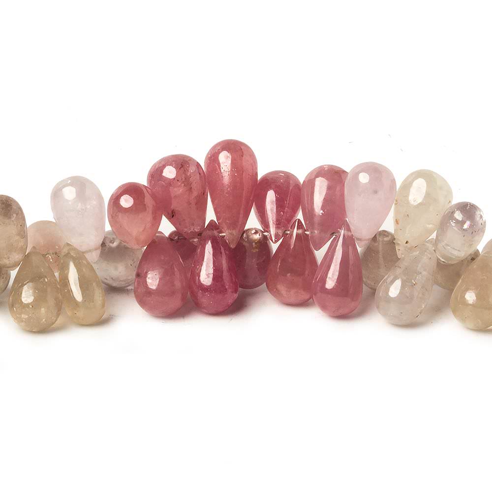 9x5 - 11x5mm Sapphire and Ruby Plain Tear Drop Beads 7 inch 82 pieces (ONLINE ORDER ONLY)