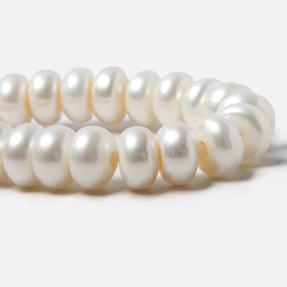 9x5mm Off White Button 2.5mm Drill Hole Freshwater Pearls 35 pcs (ONLINE ORDER ONLY)