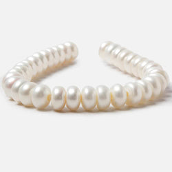 9x5mm Off White Button 2.5mm Drill Hole Freshwater Pearls 35 pcs (ONLINE ORDER ONLY)