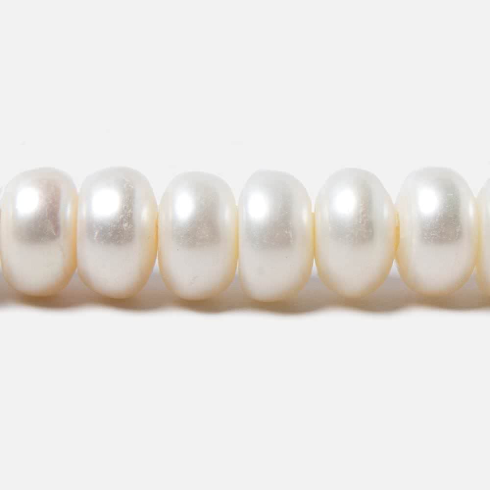 9x5mm Off White Button 2.5mm Drill Hole Freshwater Pearls 35 pcs (ONLINE ORDER ONLY)