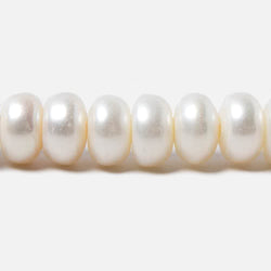9x5mm Off White Button 2.5mm Drill Hole Freshwater Pearls 35 pcs (ONLINE ORDER ONLY)