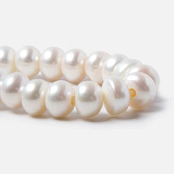 9x6-10x6mm Off White Button 2.5mm Drill Hole Freshwater Pearls 28 pcs (ONLINE ORDER ONLY)