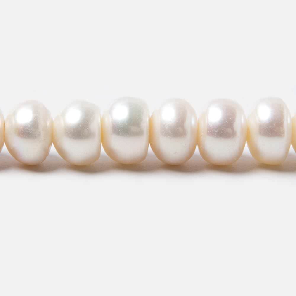 9x6-10x6mm Off White Button 2.5mm Drill Hole Freshwater Pearls 28 pcs (ONLINE ORDER ONLY)