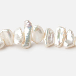 9x6-15x8mm Creamy White Biwa Freshwater Pearls 15.5 inch 59 beads AA (ONLINE ORDER ONLY)