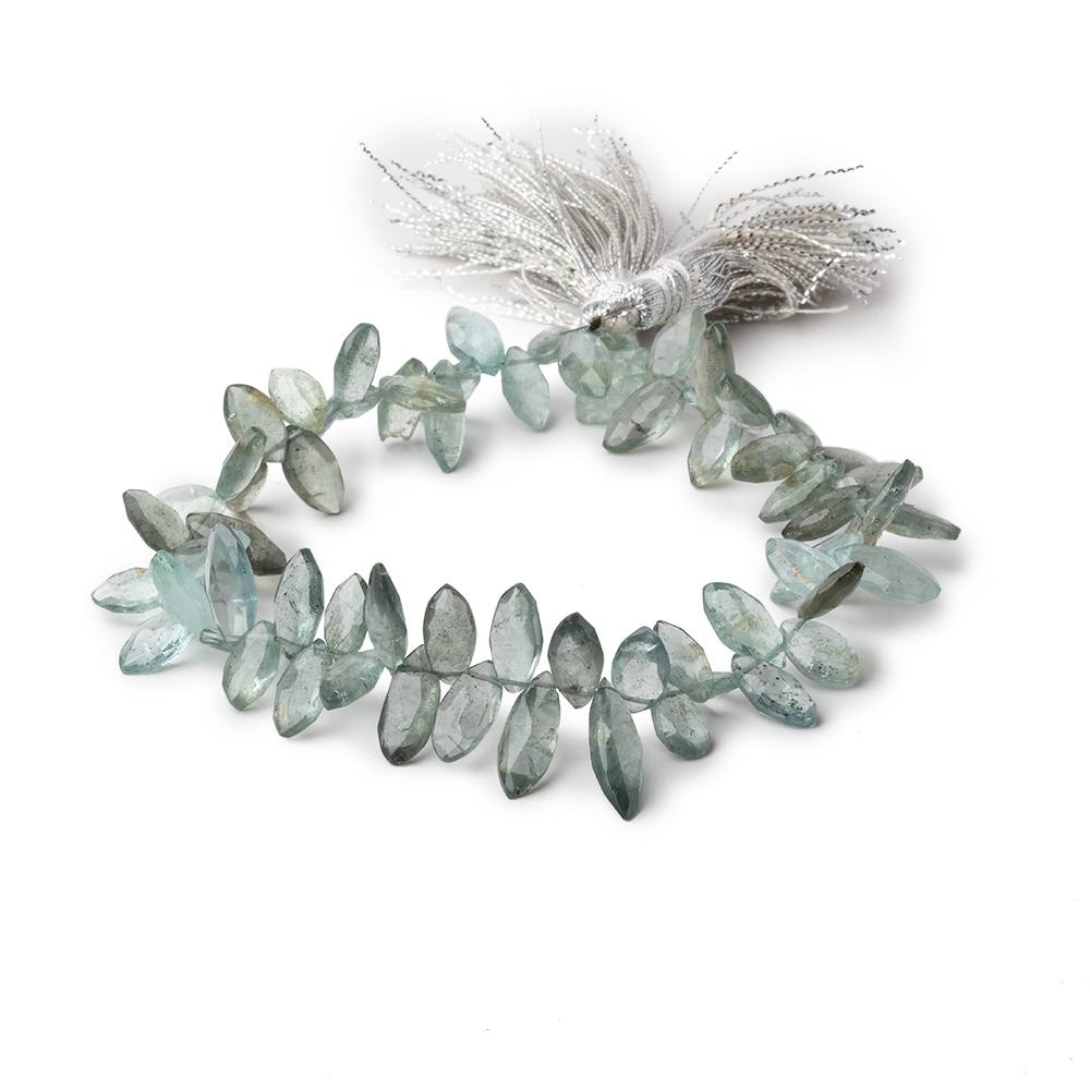 9x6-18x6mm Moss Aquamarine Faceted Marquise Beads 8.5 inch 66 pieces (ONLINE ORDER ONLY)