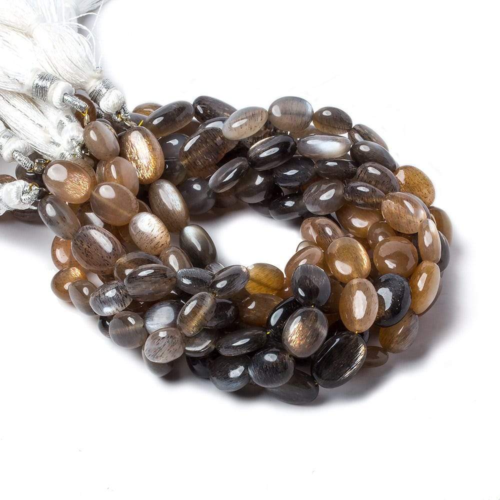 9x7-10x7mm Sunstone & Moonstone plain nugget beads 9 inch 22 beads (ONLINE ORDER ONLY)