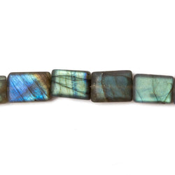 9x7-10x8mm Matte Labradorite plain rectangle beads 7.5 inch 17 pieces (ONLINE ORDER ONLY)