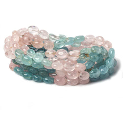9x7-10x8mm Multi Beryl plain oval beads 16 inch 43 pieces (ONLINE ORDER ONLY)