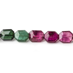9x7-11x7mm Multi Color Tourmaline Faceted Modified Rectangles 15 inch 37 beads AA (ONLINE ORDER ONLY)