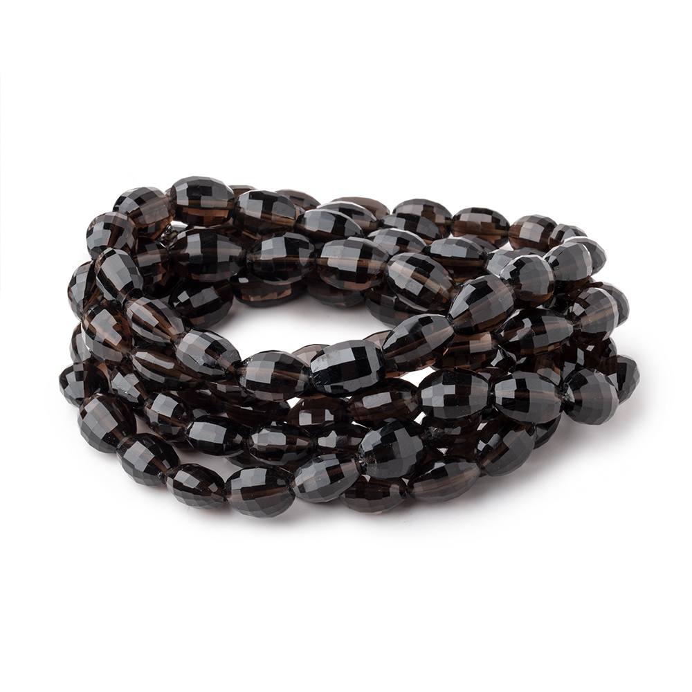 9x7-12x9mm Smoky Quartz Faceted Oval Beads 16 inch 35 pieces (ONLINE ORDER ONLY)