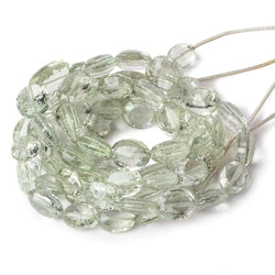 9x7-13x10mm Prasiolite Concave Faceted Oval beads 15 inch 37 pieces AAA (ONLINE ORDER ONLY)